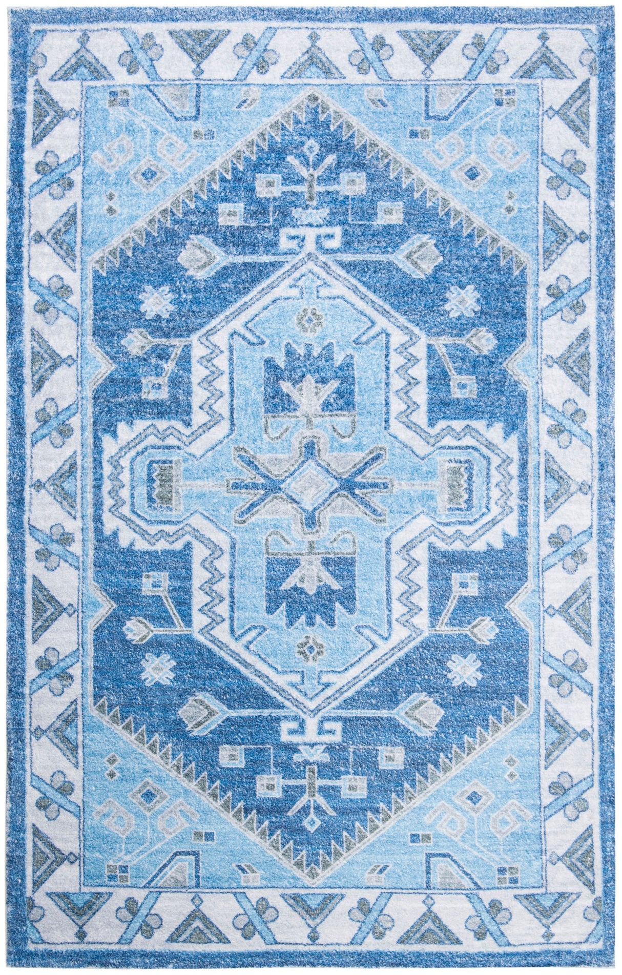 Safavieh Saffron Sfn549M Blue/Ivory Rugs.