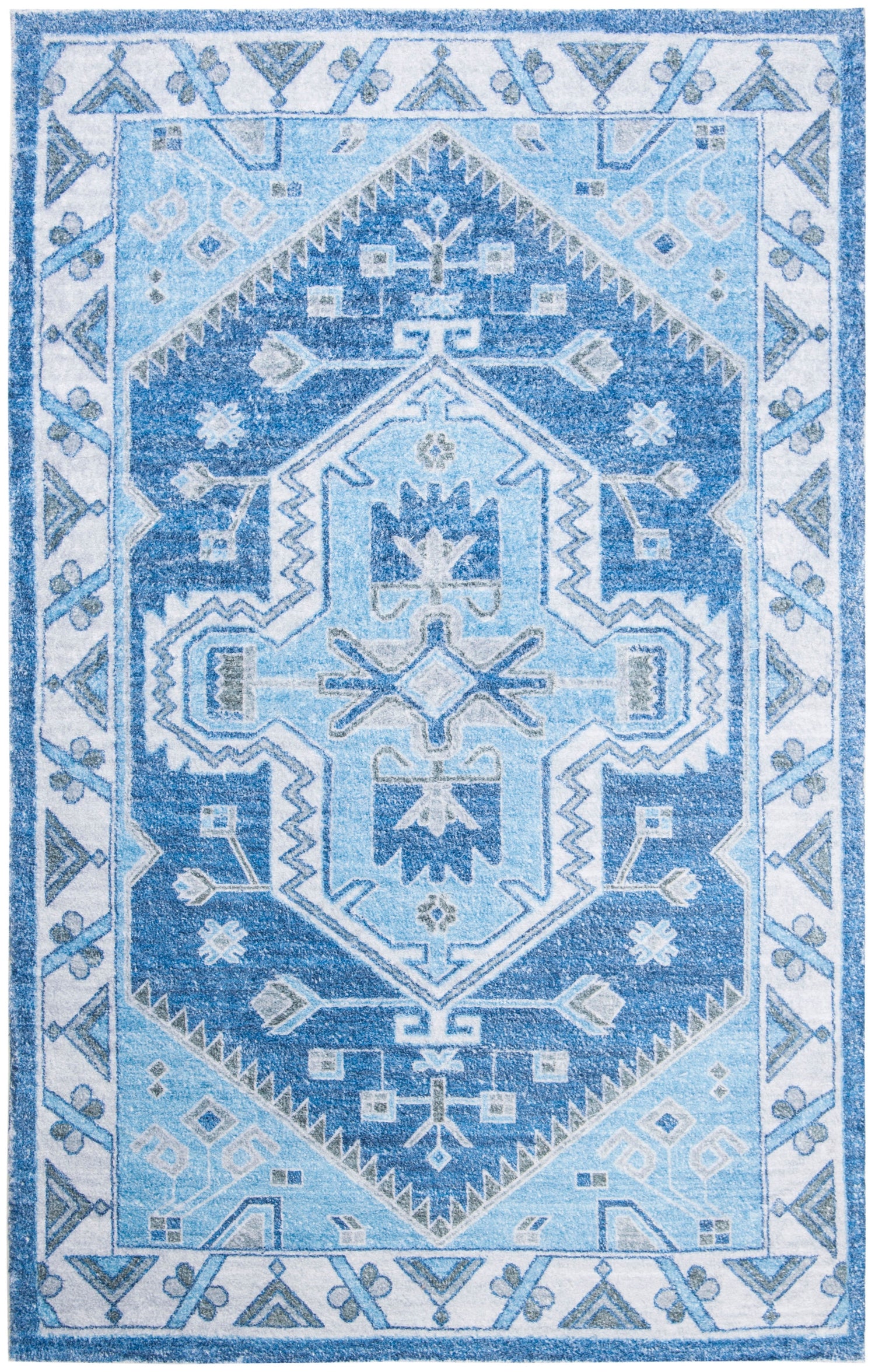 Safavieh Saffron Sfn549M Blue/Ivory Rugs.