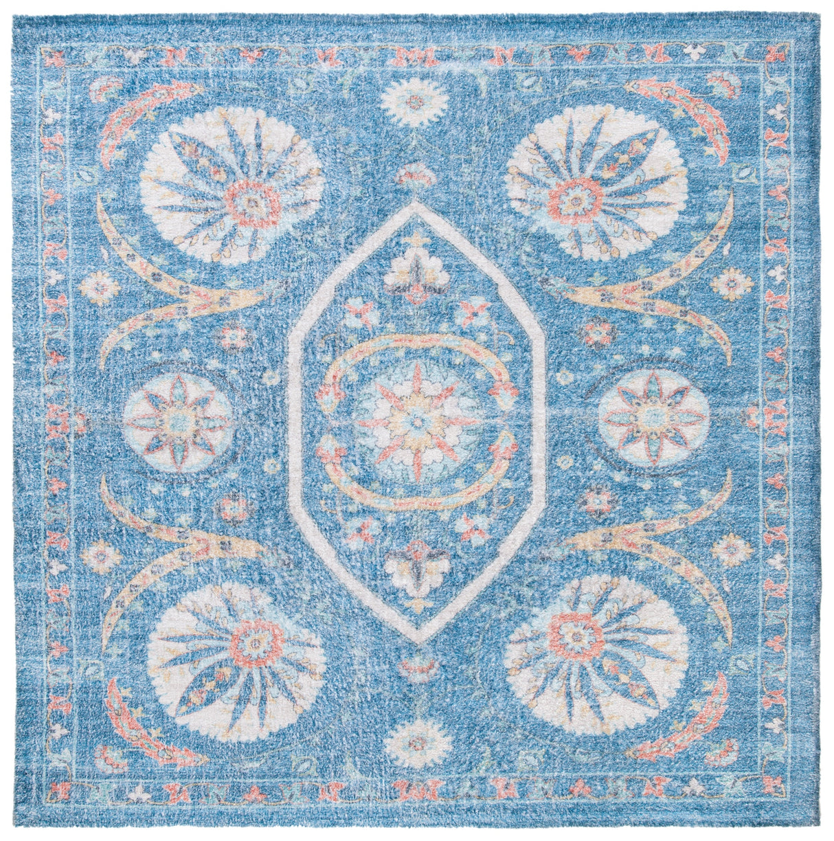 Safavieh Saffron Sfn551M Blue/Creme Rugs.