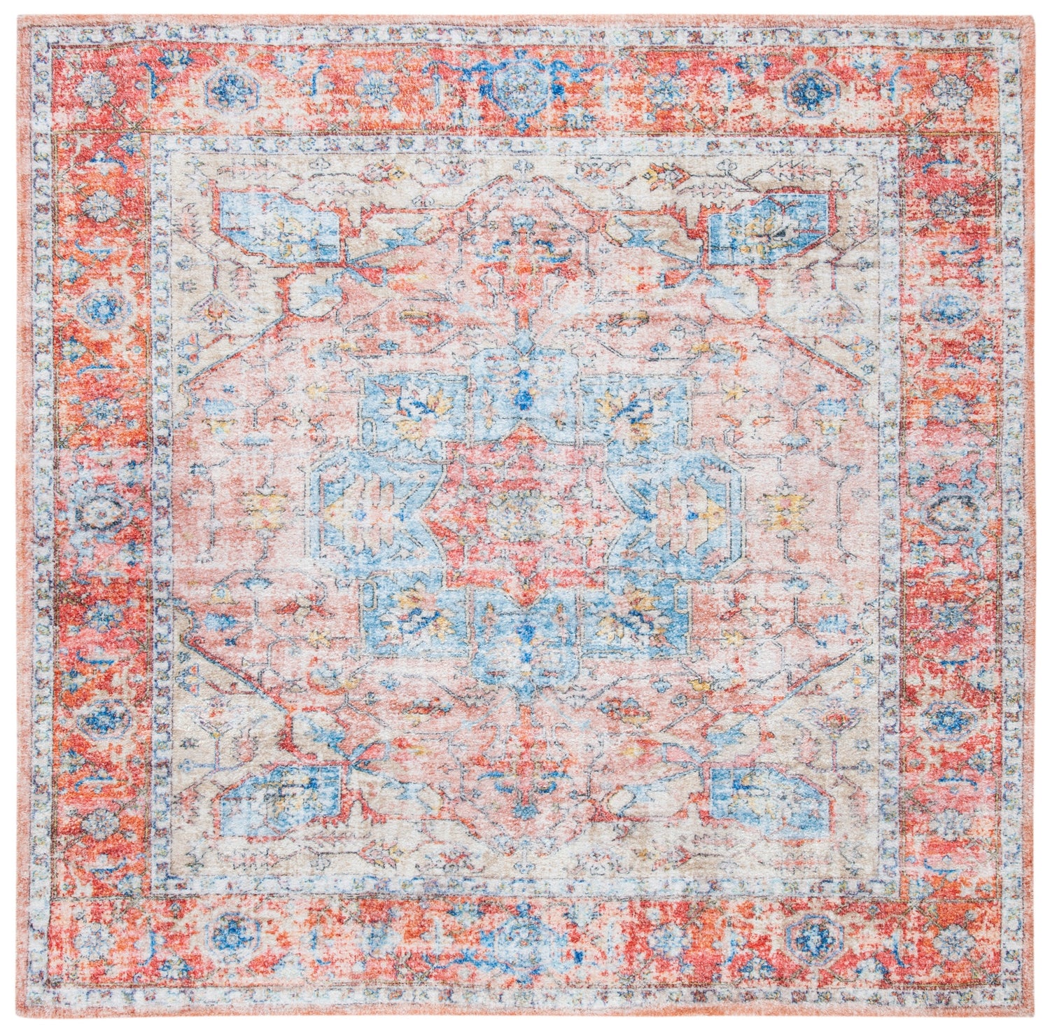 Safavieh Saffron Sfn554P Rust/Blue Rugs.