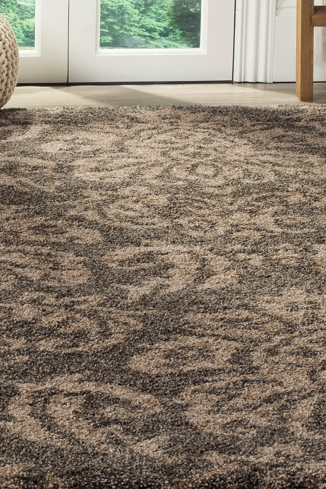 Safavieh Shag Sg460 Smoke/Beige Rug.