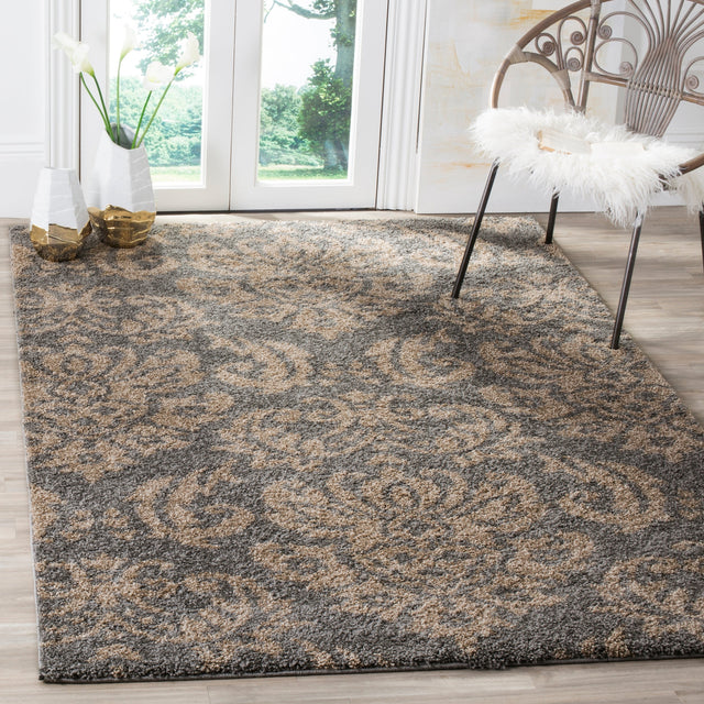 Safavieh Shag Sg460 Grey/Beige Rug.