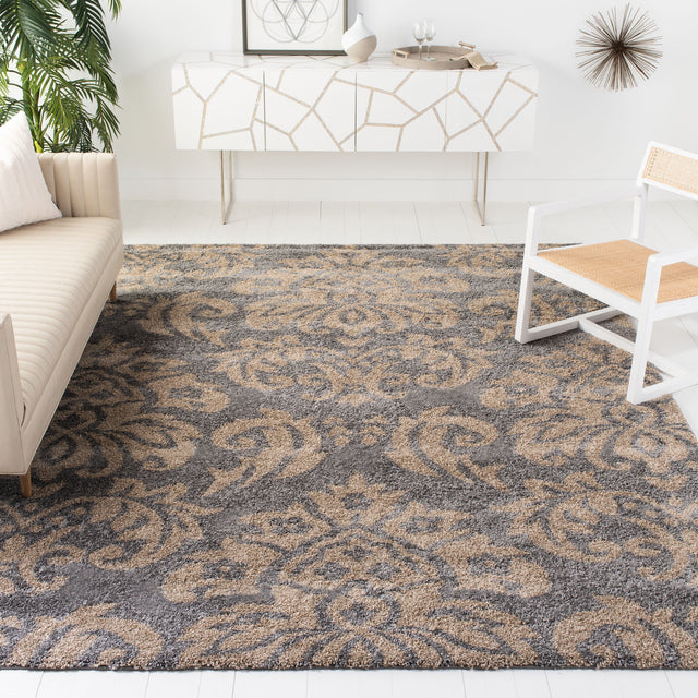 Safavieh Shag Sg460 Grey/Beige Rug.