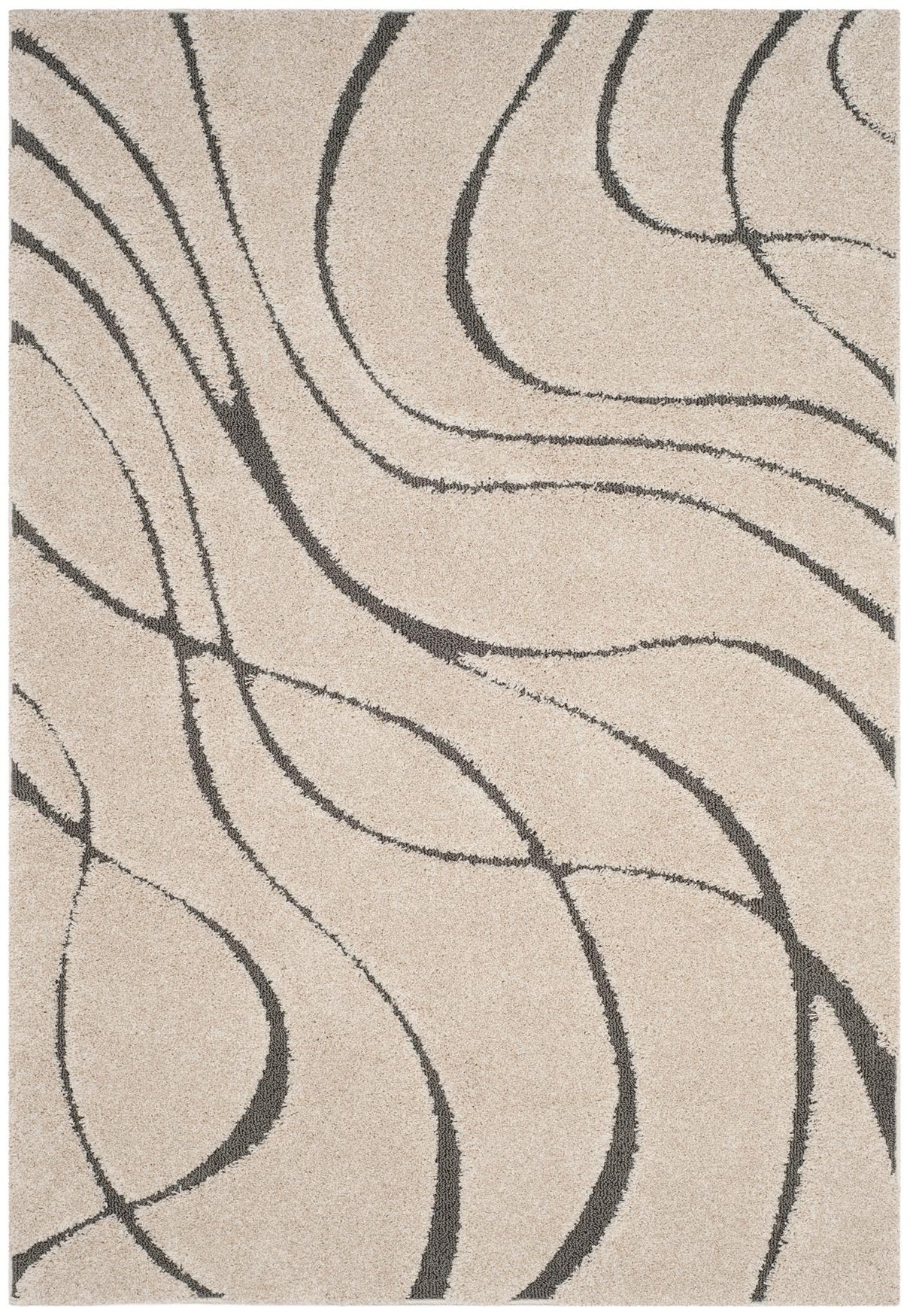 Safavieh Shag Sg471 Cream/Grey Rug.