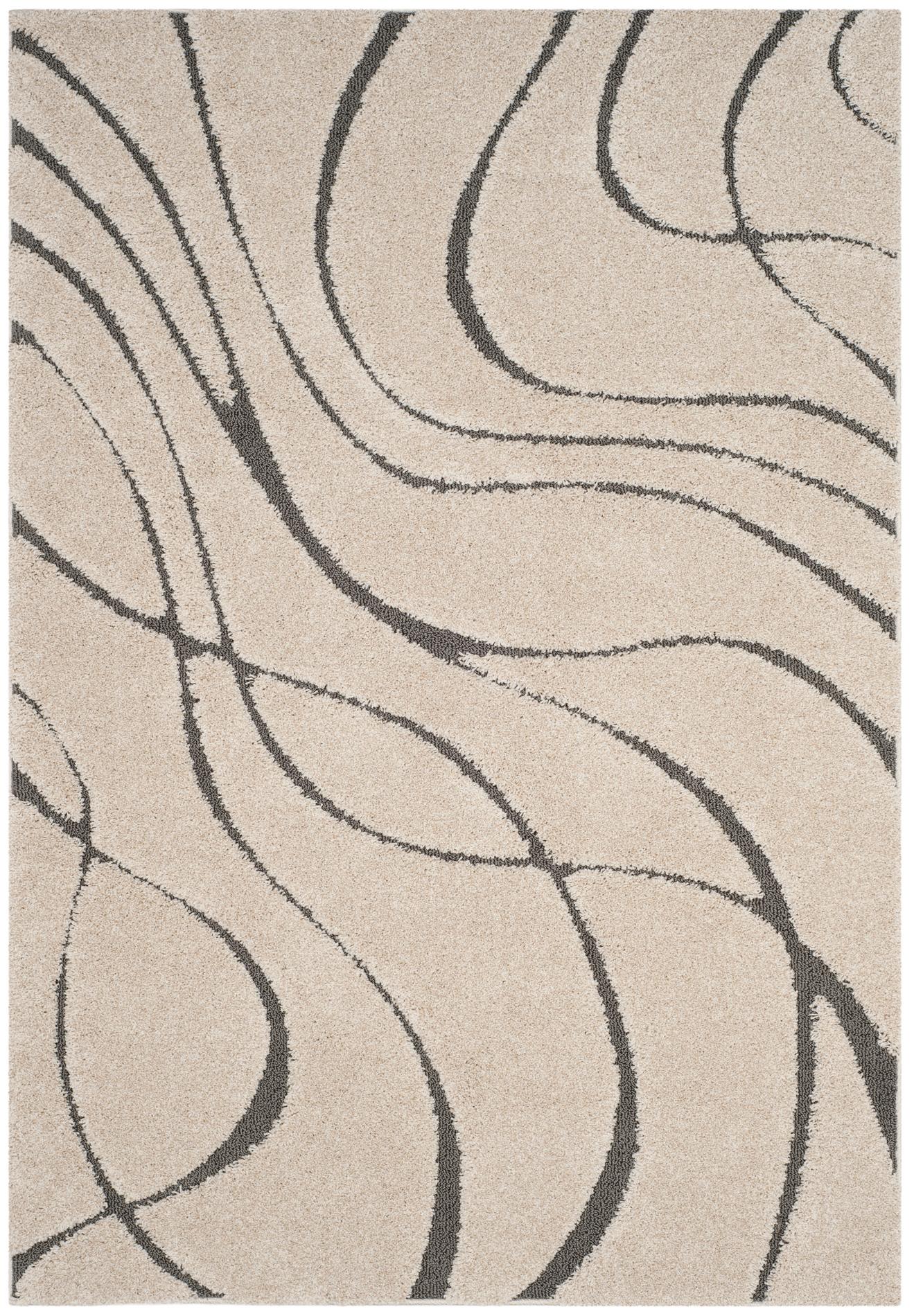 Safavieh Shag Sg471 Cream/Grey Rug.