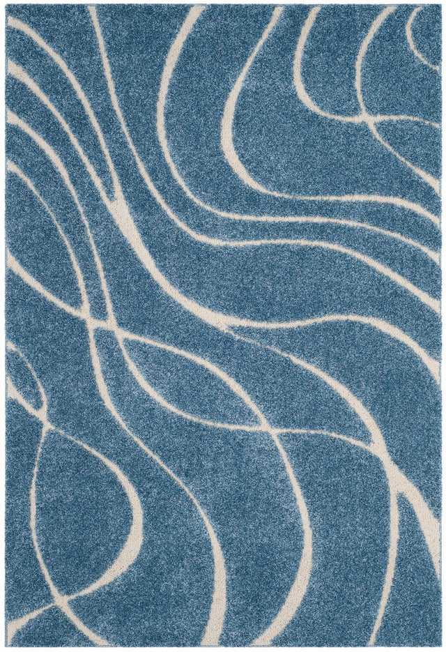 Safavieh Shag Sg471 Light Blue/Cream Rug.