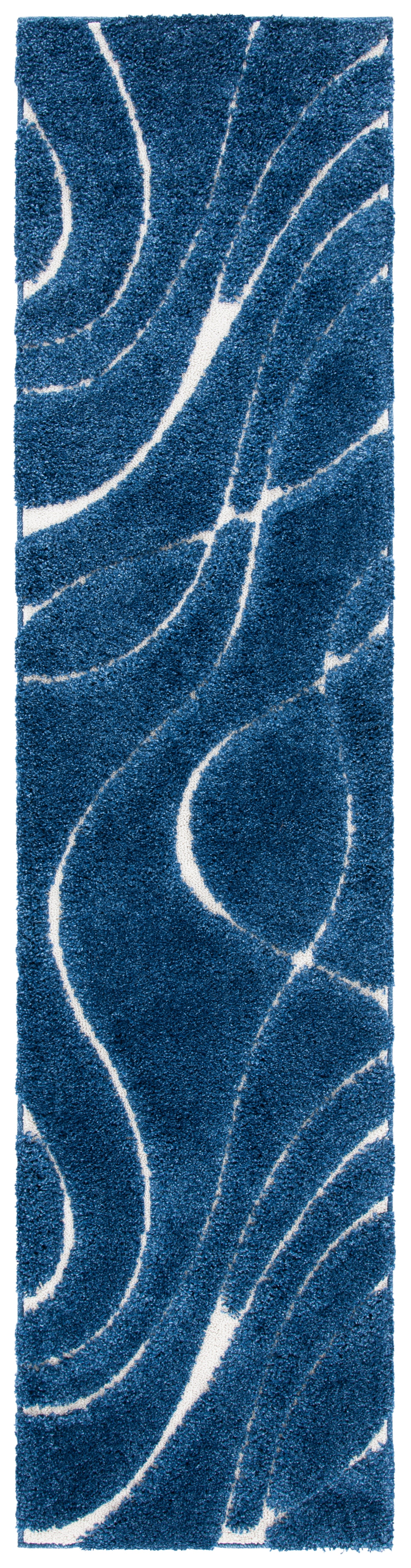 Safavieh Shag Sg471 Navy/Ivory Rug.