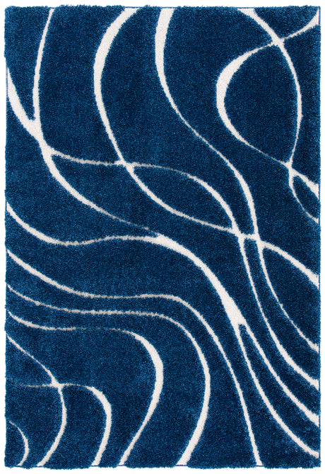 Safavieh Shag Sg471 Navy/Ivory Rug.