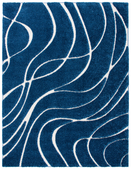 Safavieh Shag Sg471 Navy/Ivory Rug.