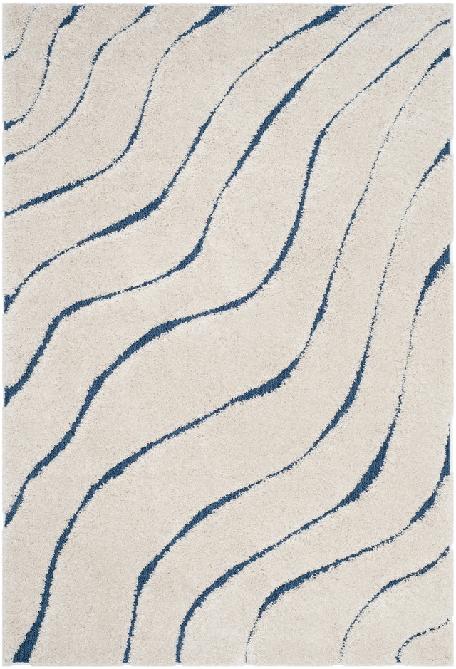Safavieh Shag Sg472 Cream/Blue Rug.