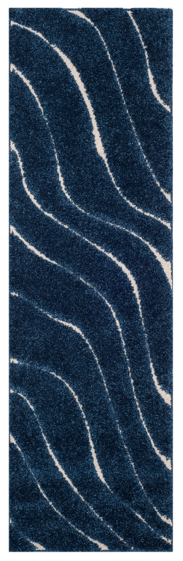 Safavieh Shag Sg472 Dark Blue/Cream Rug.