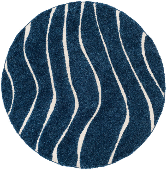 Safavieh Shag Sg472 Dark Blue/Cream Rug.