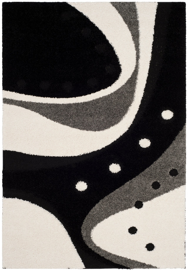 Safavieh Shag Sg473 Black/Ivory Rug.