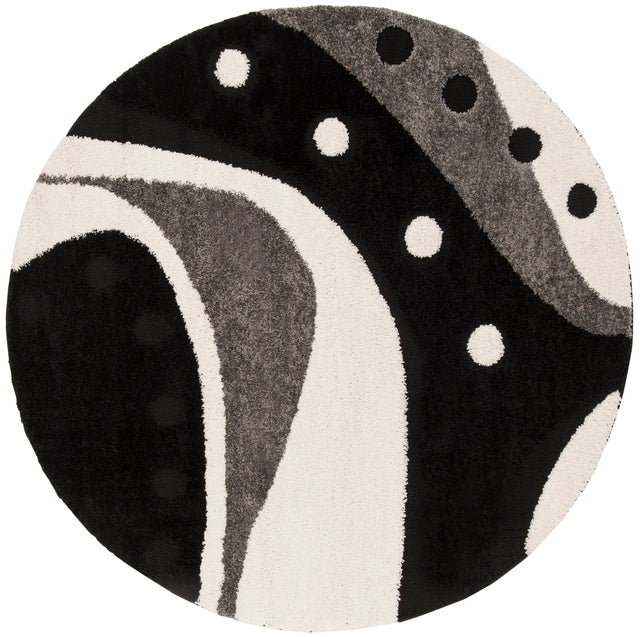 Safavieh Shag Sg473 Black/Ivory Rug.