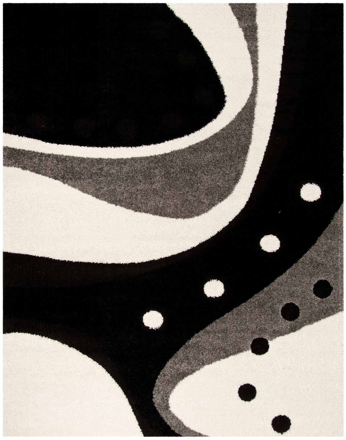 Safavieh Shag Sg473 Black/Ivory Rug.