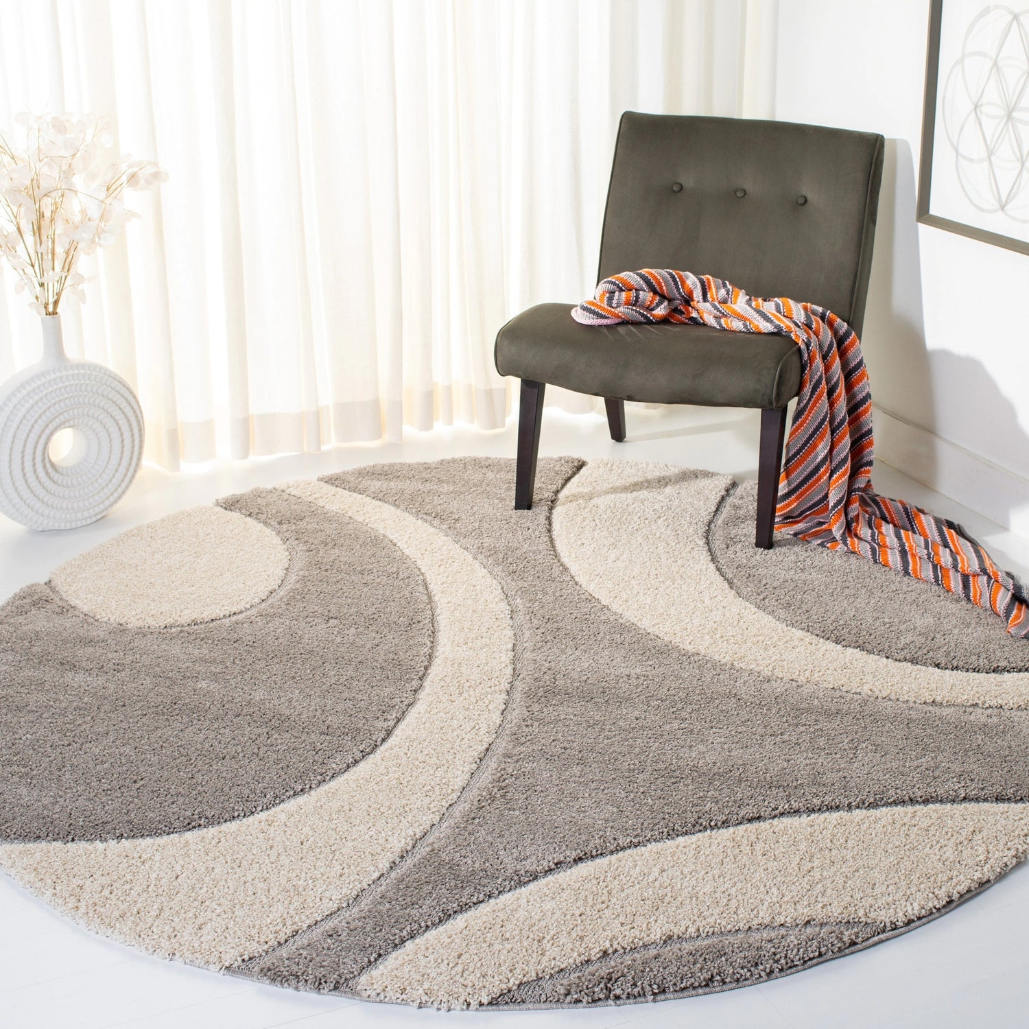 Safavieh Shag Sg474 Grey/Ivory Rugs.