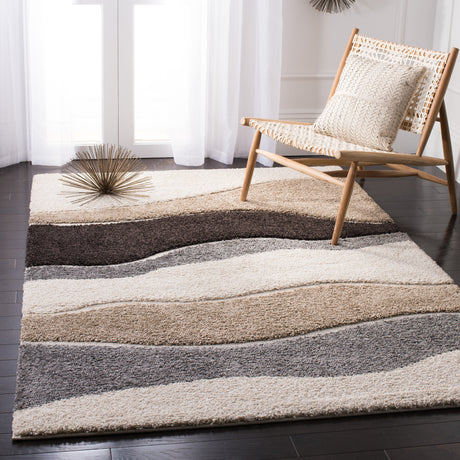 Safavieh Shag Sg475 Ivory/Grey Rugs.