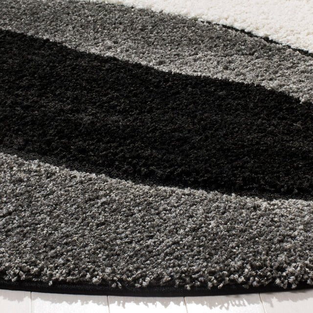 Safavieh Shag Sg475 Grey/Black Rug.