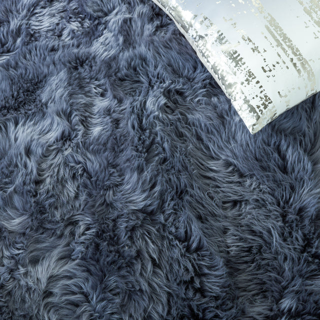 Safavieh Sheep Skin Shs121F Grey Rug.