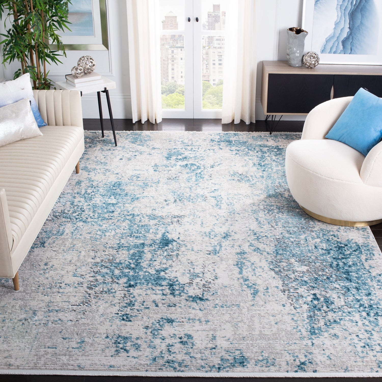 Safavieh Shivan Shv778F Blue/Grey Rugs.