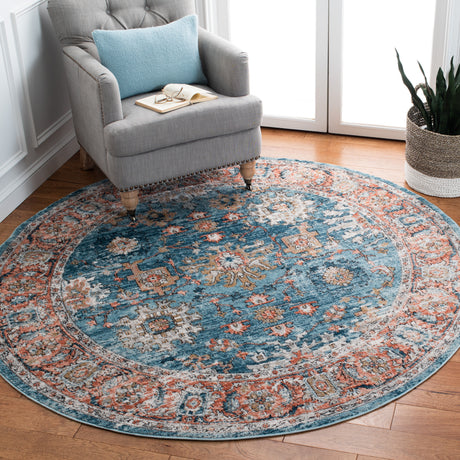 Safavieh Shivan Shv797M Blue/Red Rug.