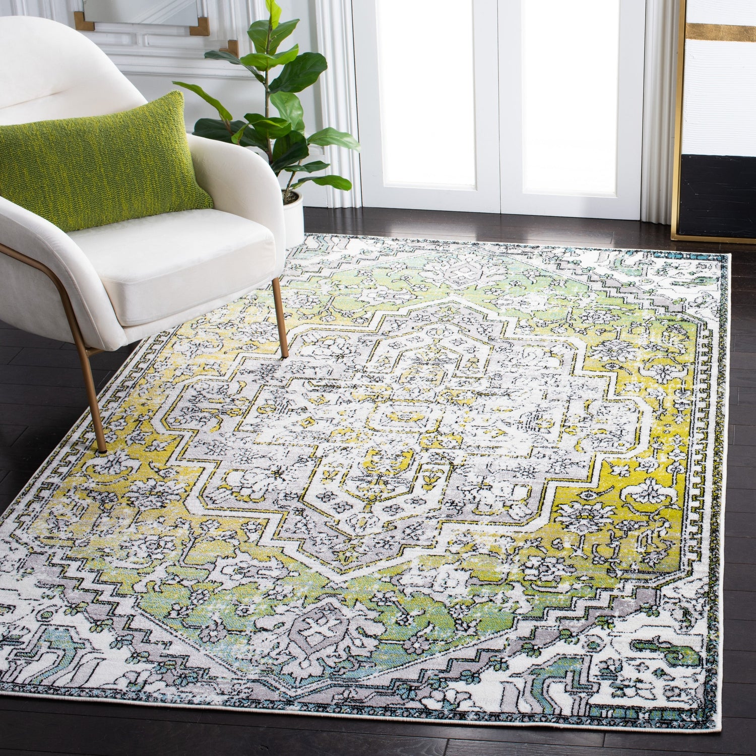 Safavieh Skyler Sky101Y Green/Ivory Rugs.