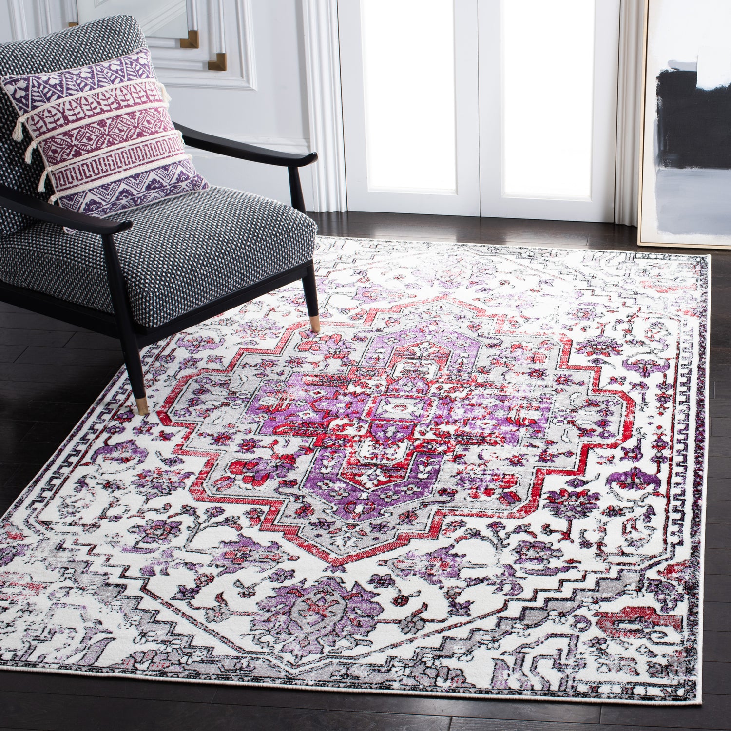 Safavieh Skyler Sky111V Ivory/Purple Rugs.