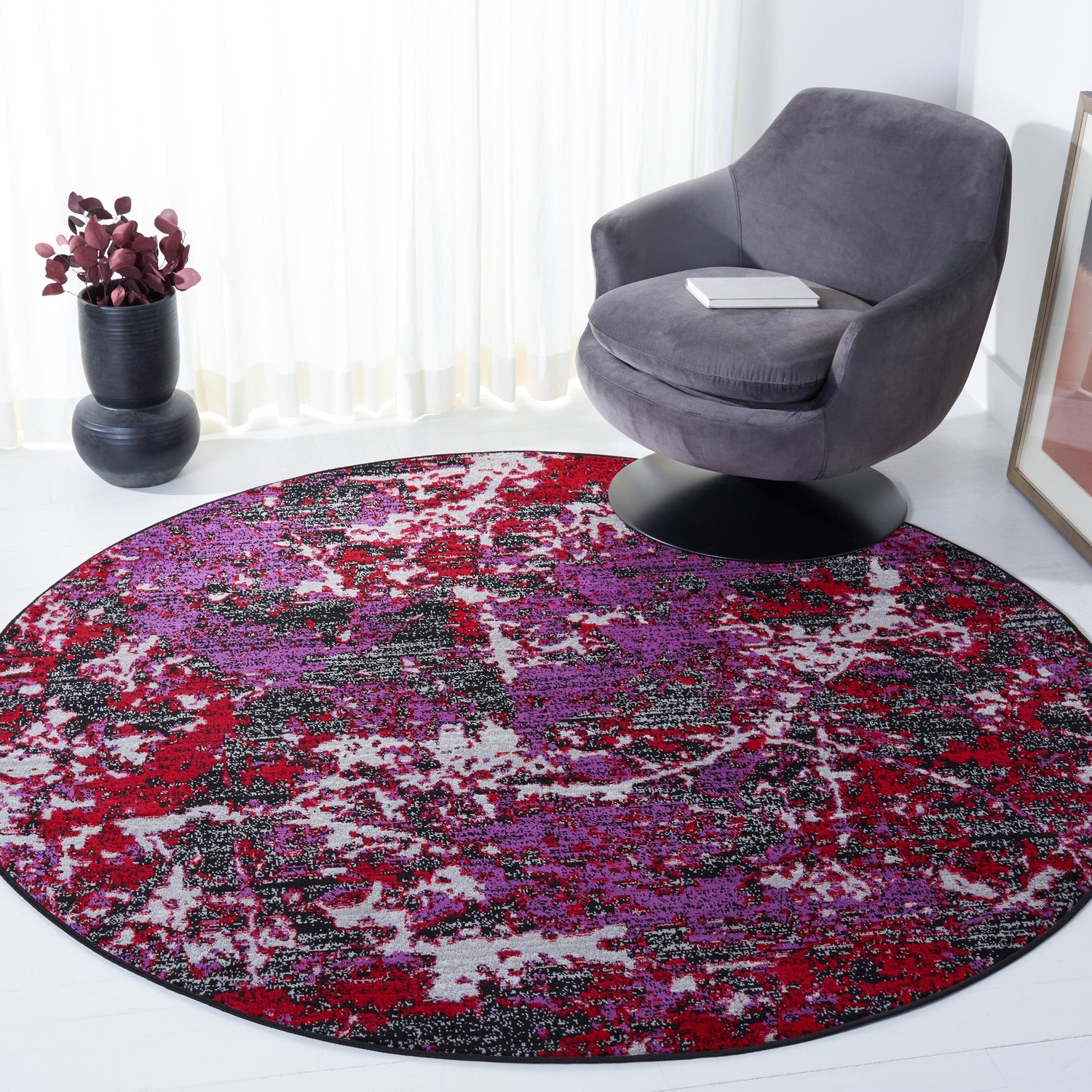 Safavieh Skyler Sky186V Black/Purple Rugs.