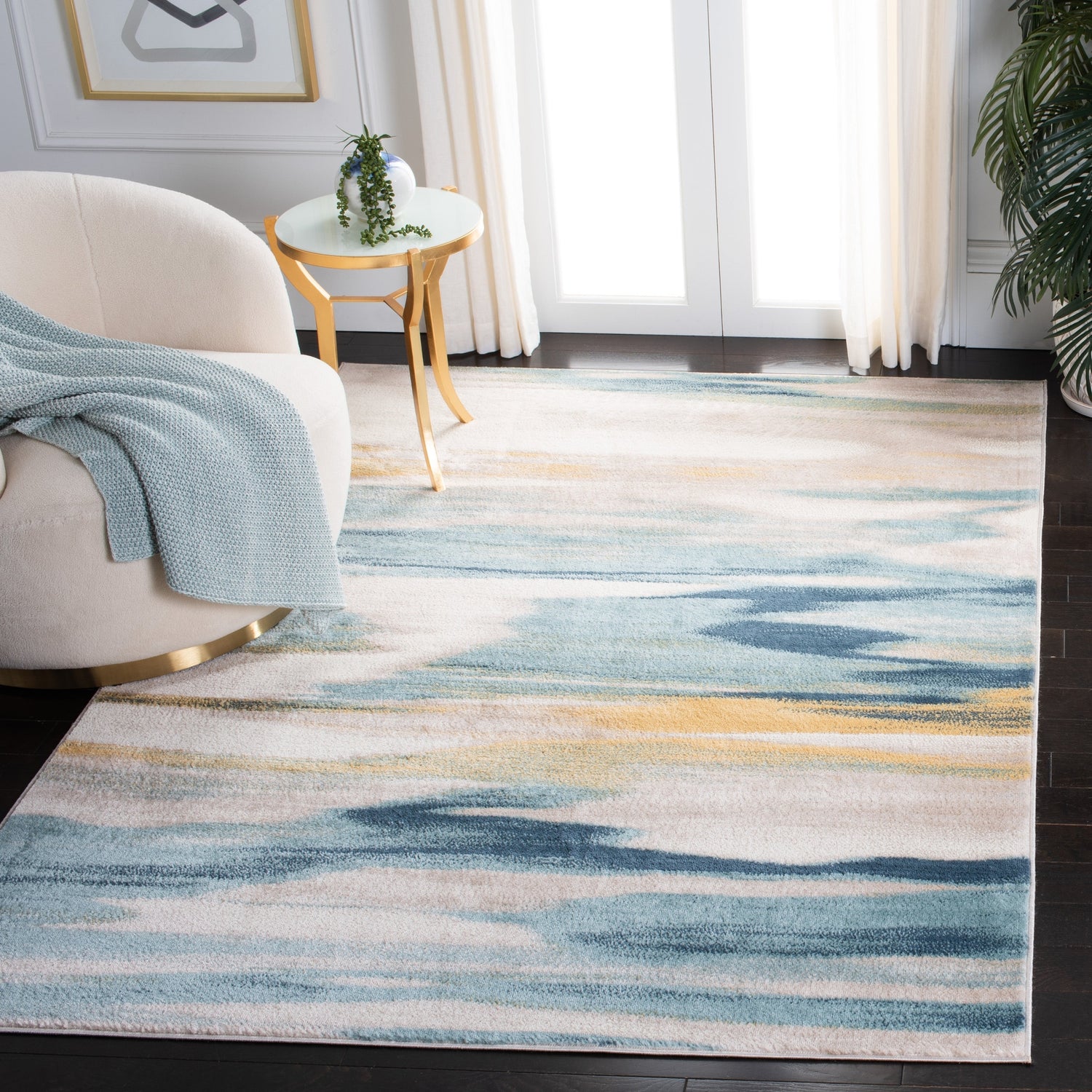 Safavieh Skyler Sky542B Beige/Navy Rugs.