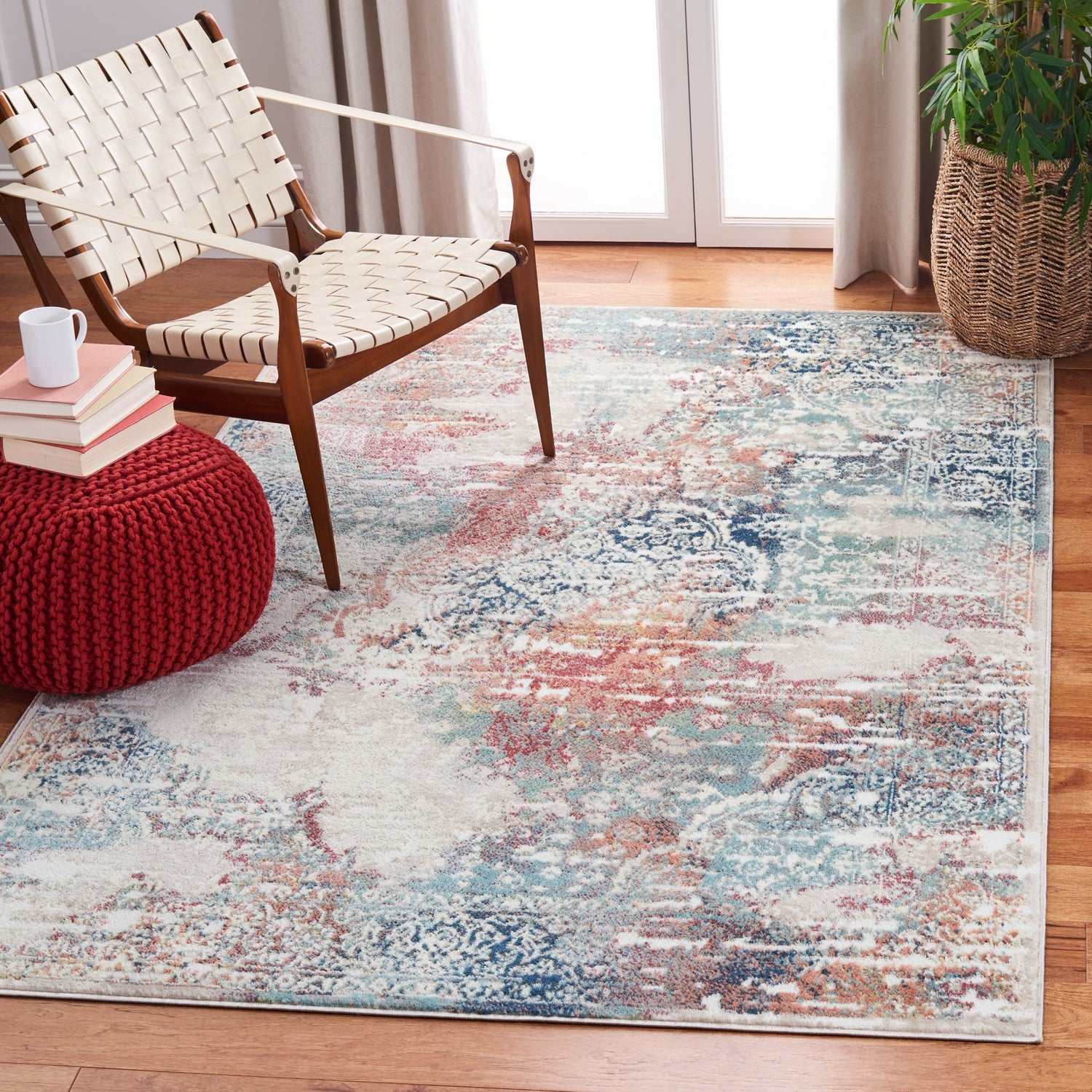 Safavieh Skyler Sky543A Beige/Burgundy Rugs.