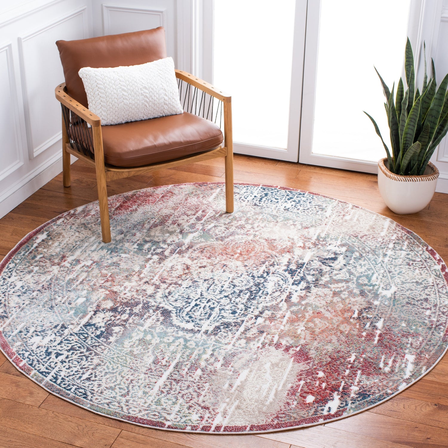 Safavieh Skyler Sky543A Beige/Burgundy Rugs.