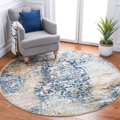 Safavieh Skyler Sky543M Navy/Gold Rugs.