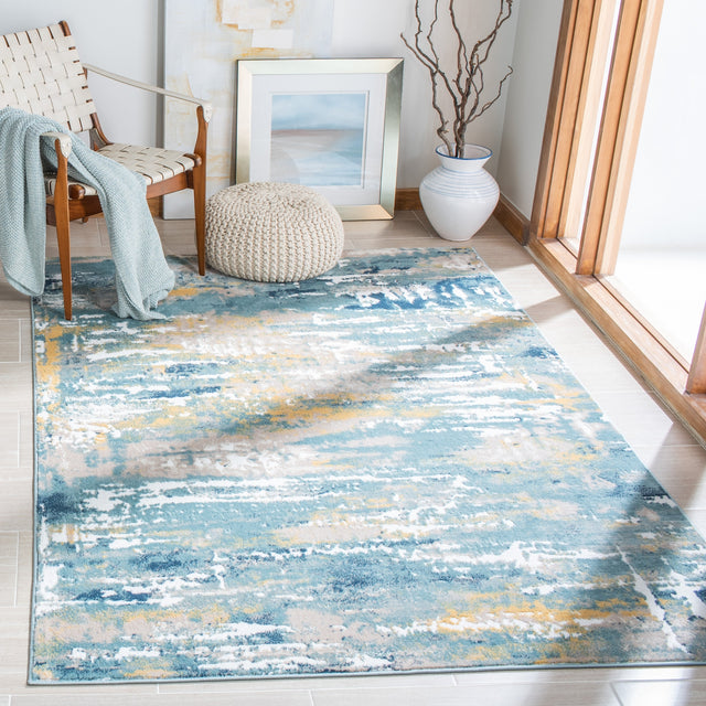 Safavieh Skyler Sky548J Teal/Gold Rugs.