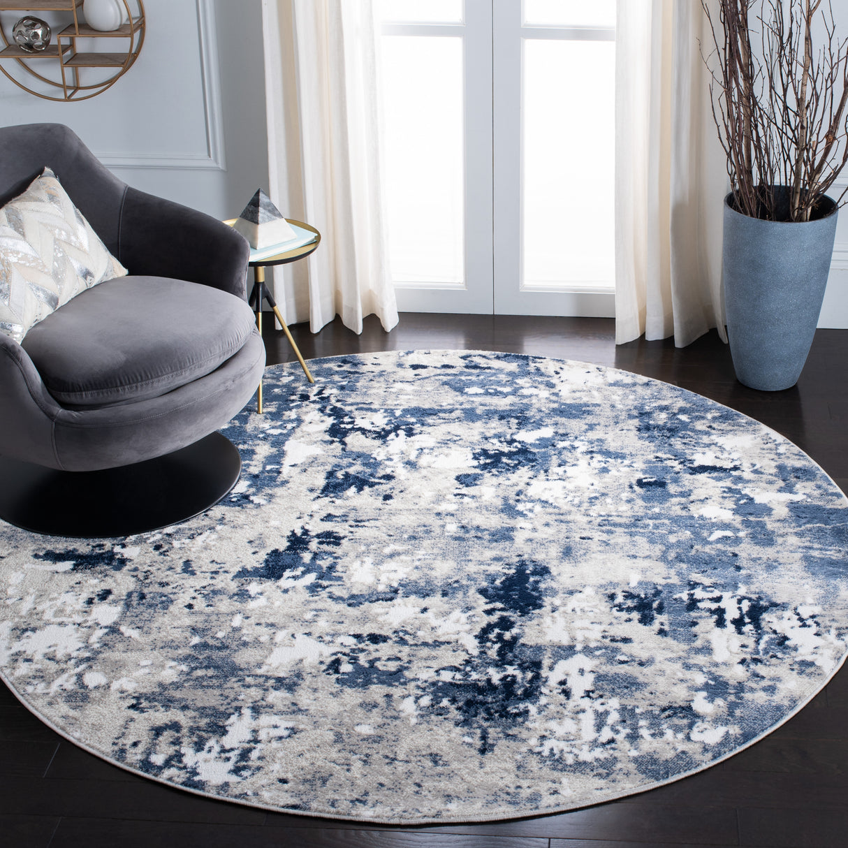 Safavieh Skyler Sky562M Grey/Navy Rugs.