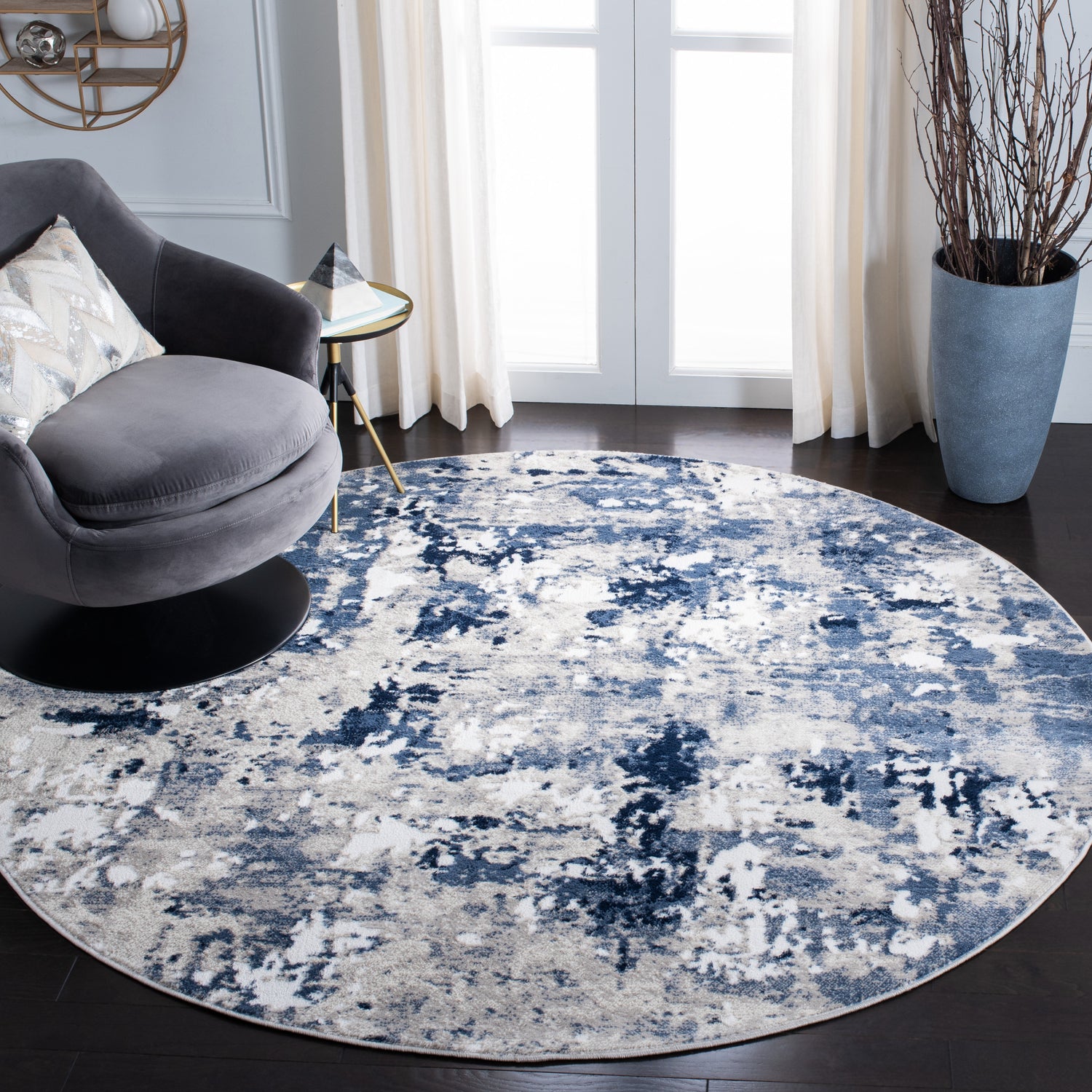 Safavieh Skyler Sky562M Grey/Navy Rugs.