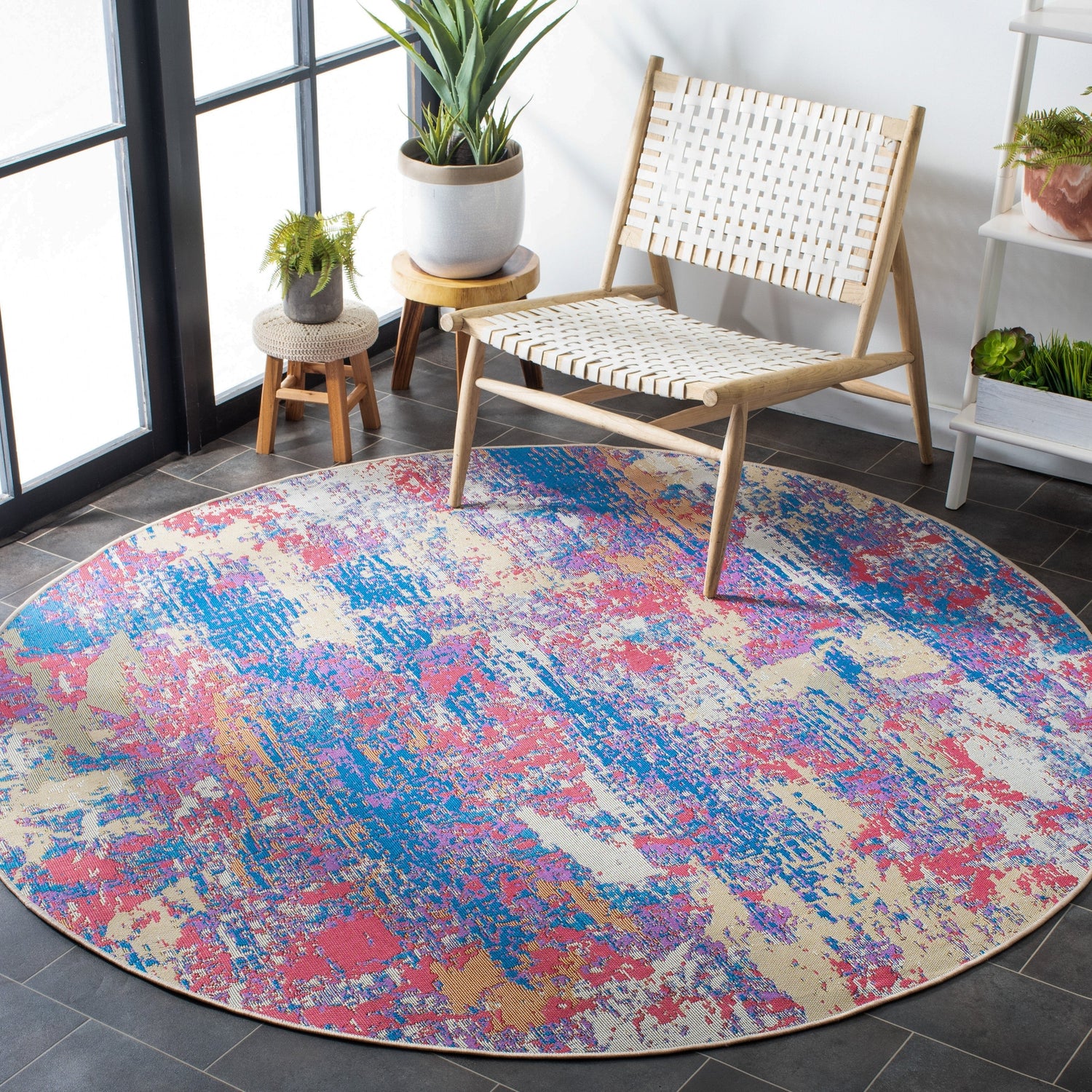 Safavieh Summer Smr409M Blue/Red Rugs.
