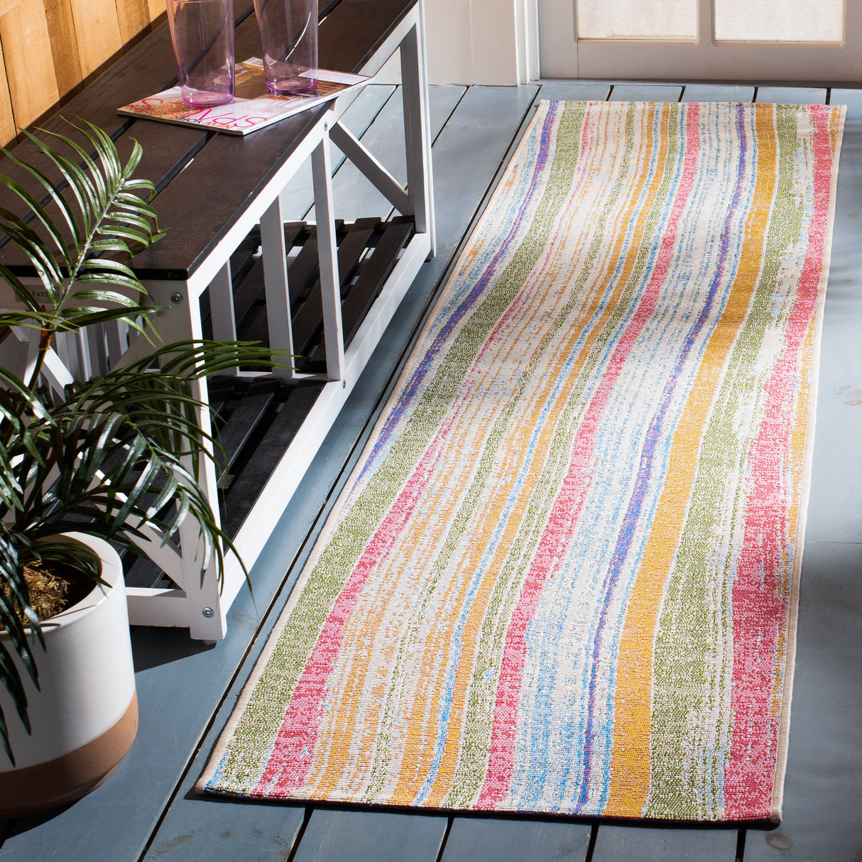 Safavieh Summer Smr496A Ivory/Green Rugs.