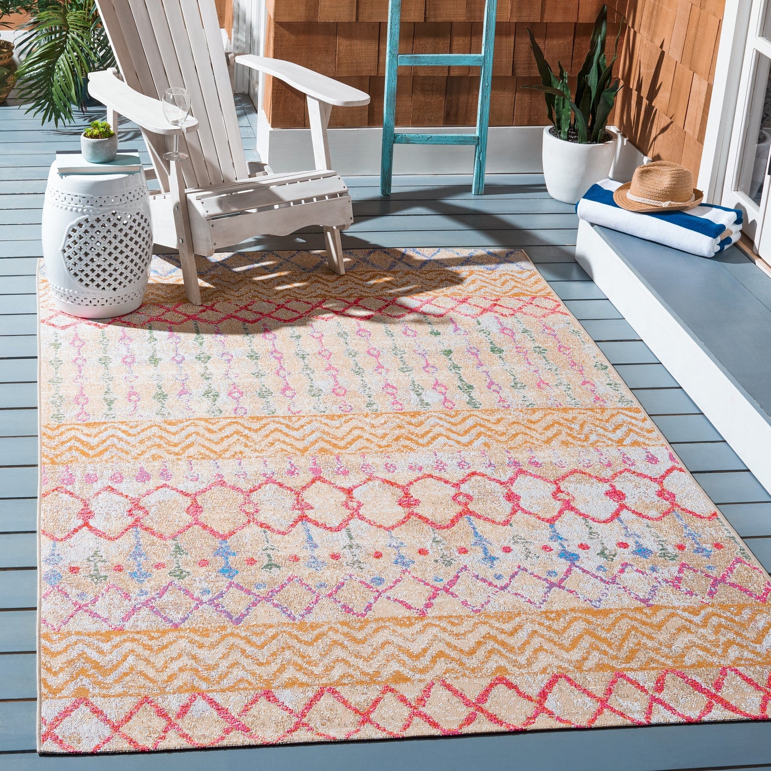 Safavieh Summer Smr497D Gold/Blue Rugs.