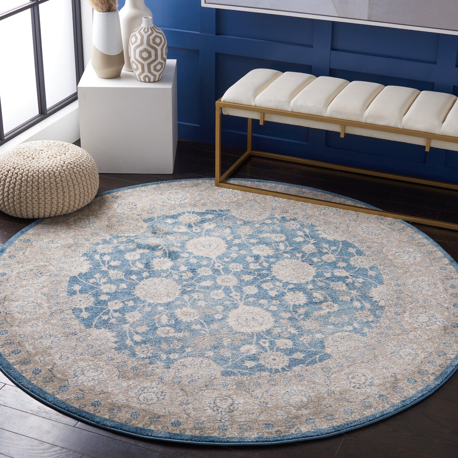 Safavieh Sofia Sof330M Blue/Beige Rugs.