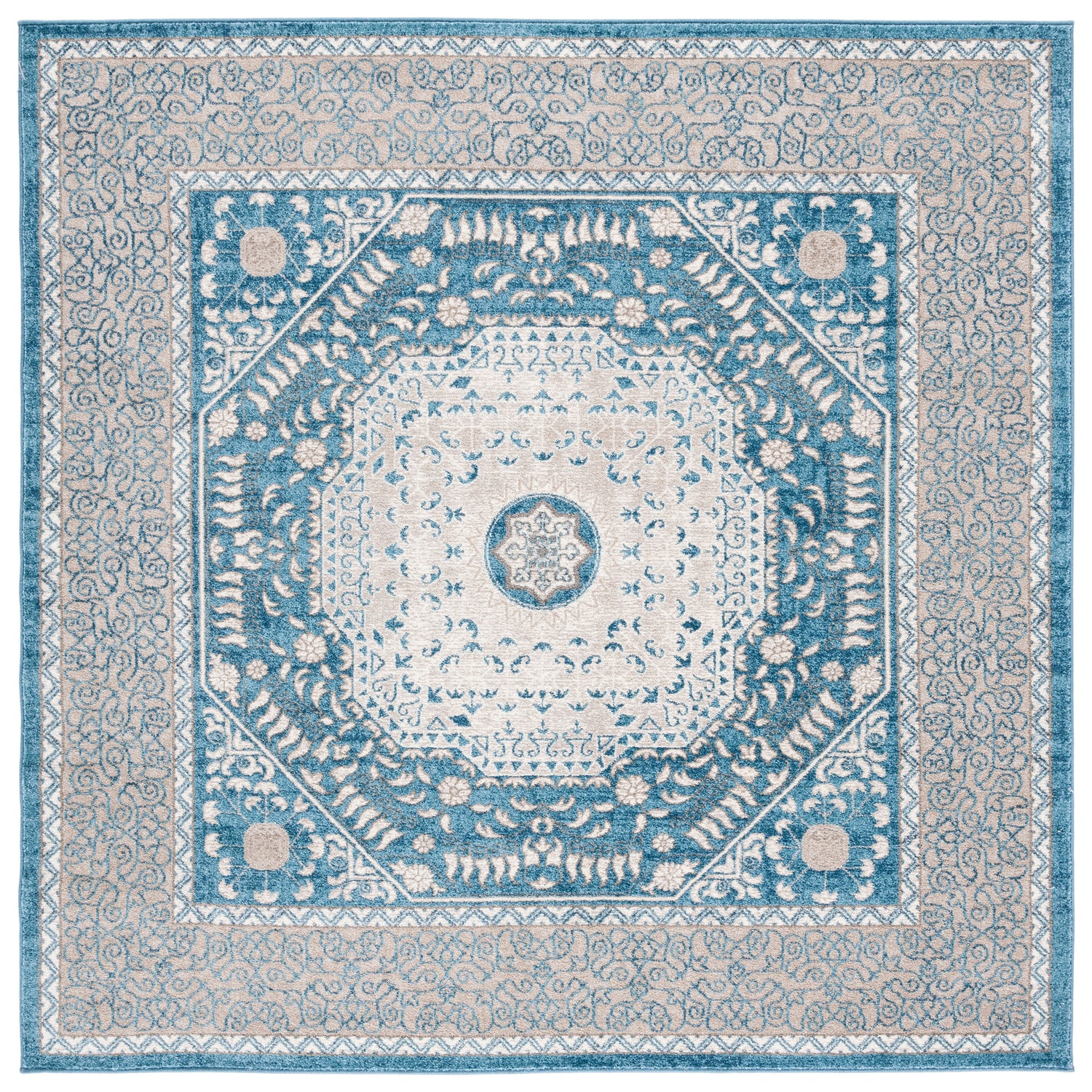 Safavieh Sofia Sof365M Blue/Beige Rugs.