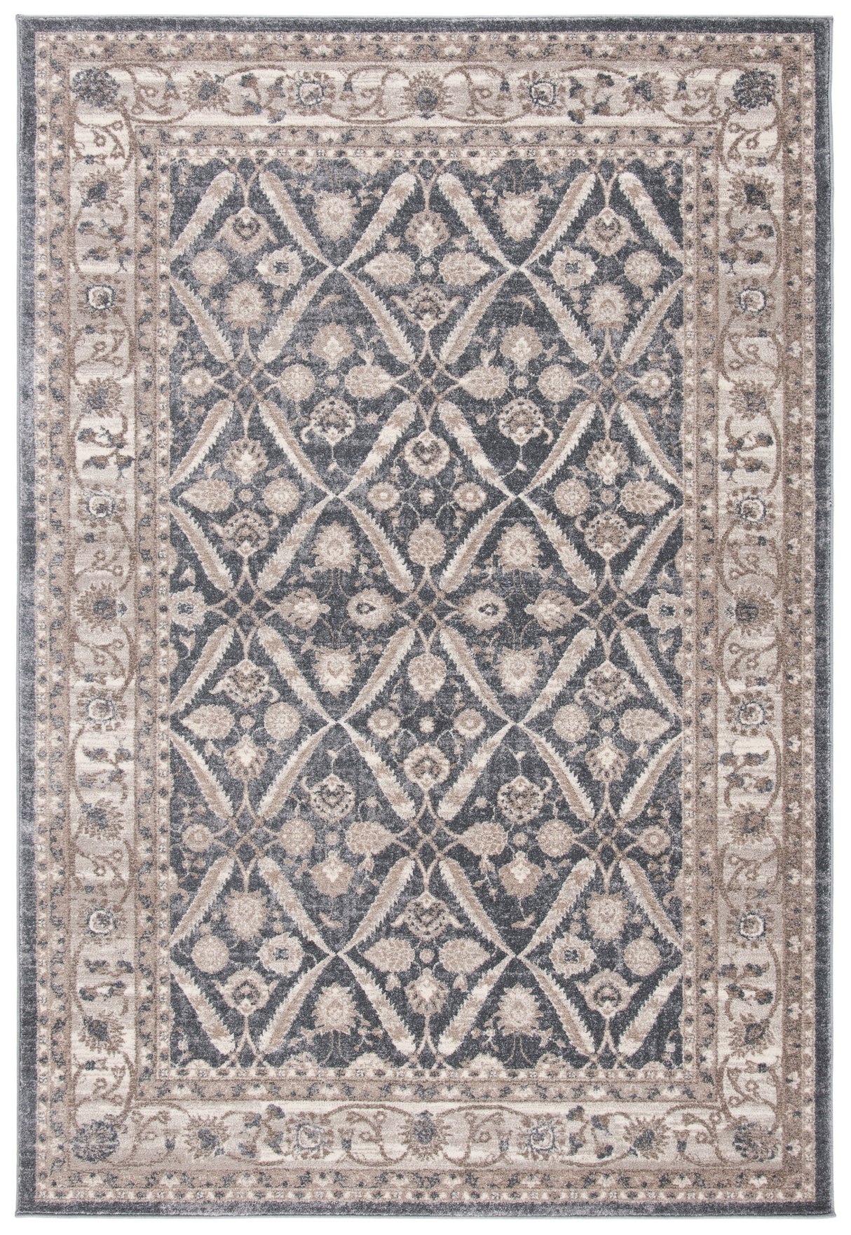 Safavieh Sofia Sof378F Dark Grey/Beige Rugs.