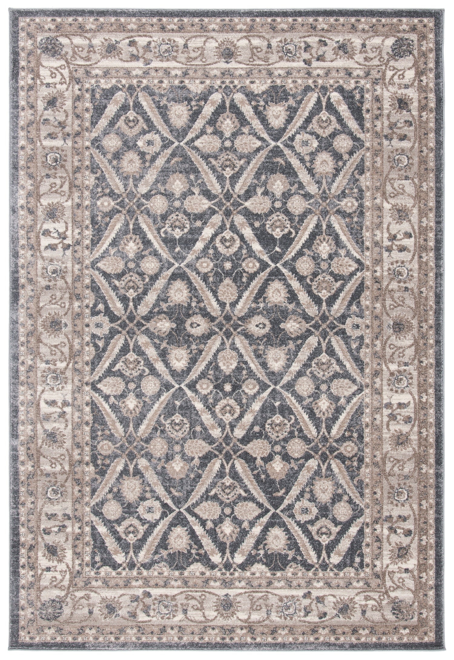 Safavieh Sofia Sof378F Dark Grey/Beige Rugs.
