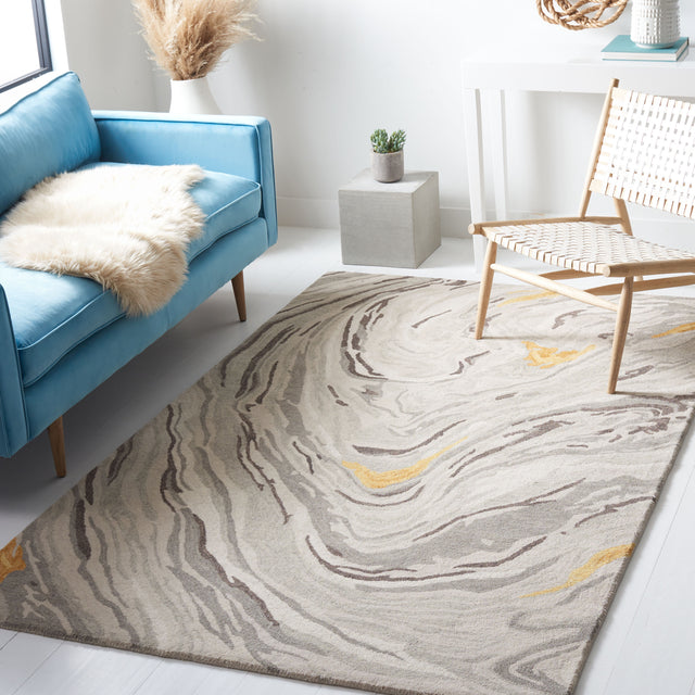 Safavieh Soho Soh675F Grey/Gold Rug.