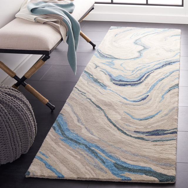 Safavieh Soho Soh675M Blue/Beige Rug.