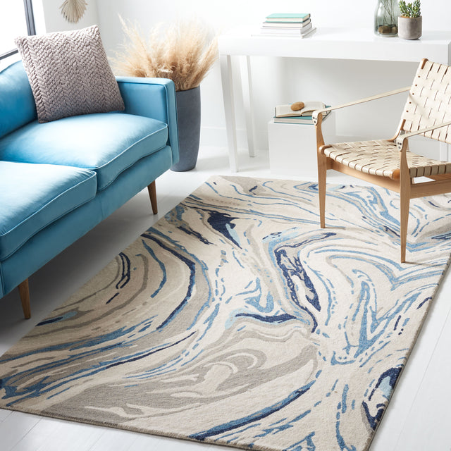Safavieh Soho Soh679F Grey/Blue Rug.