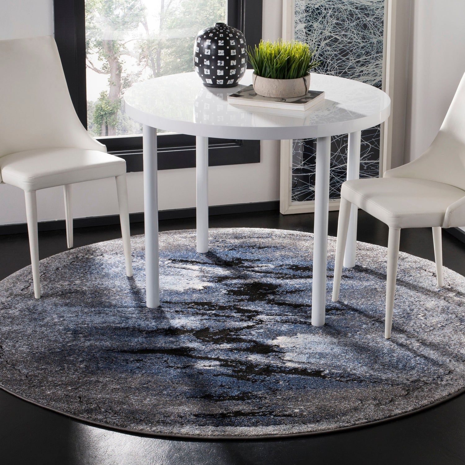 Safavieh Spirit Spr125M Blue/Charcoal Rug.