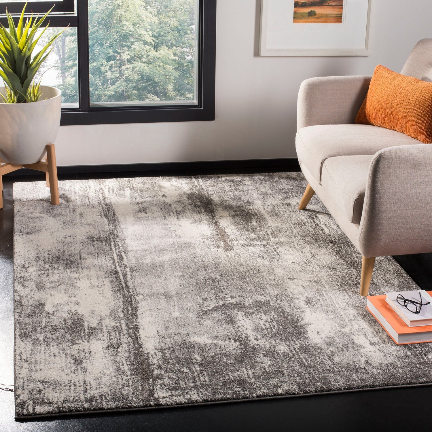 Safavieh Spirit Spr127F Dark Grey/Ivory Rugs.