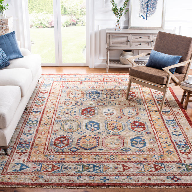 Safavieh Samarkand Srk103B Beige/Red Rugs.