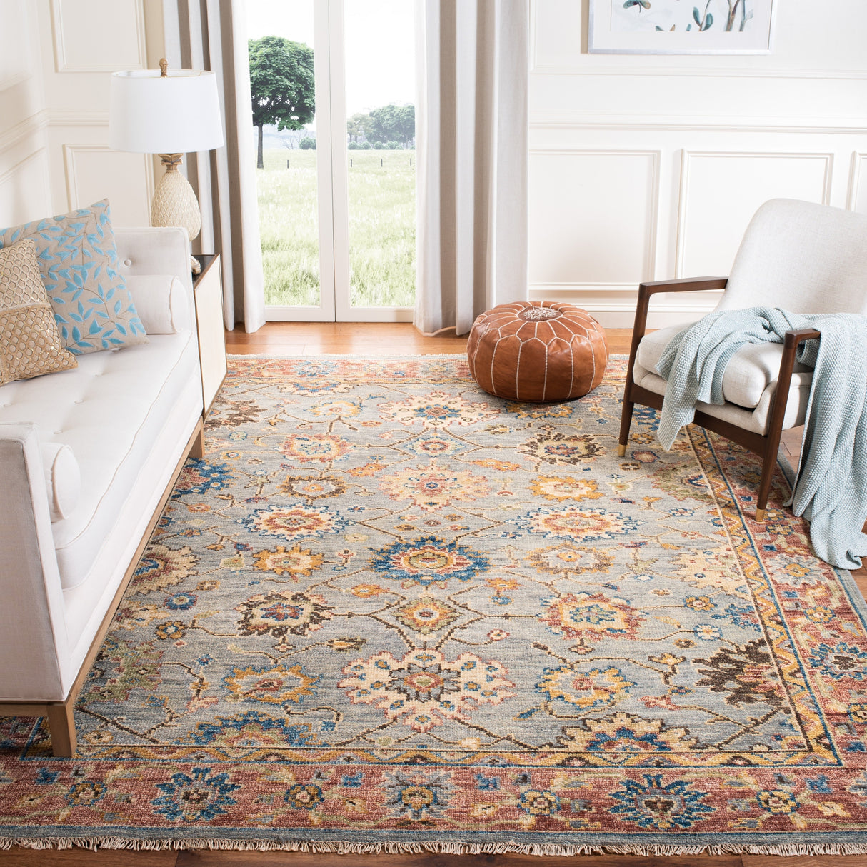 Safavieh Samarkand Srk111F Grey/Red Rugs.