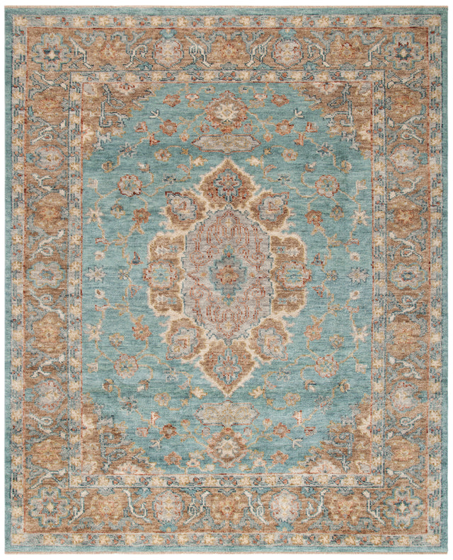 Safavieh Samarkand Srk139J Aqua/Gold Rug.